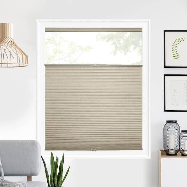 Chicology Cut-to-Size Latte Cordless Top Down Bottom Up Light Filtering Polyester Cellular Shade 67.25 in. W x 48 in. L