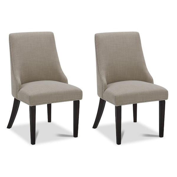 Spruce & Spring Merope Tan Fabric Dining Chair (Set of 2)