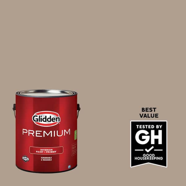 Glidden Premium 1-gal. PPG1076-4 Cuppa Coffee Semi-Gloss Interior Latex Paint