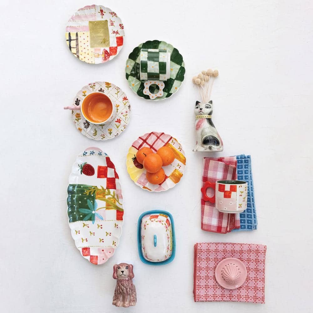 French Country Multicolor Ceramic Dinner Plate Set