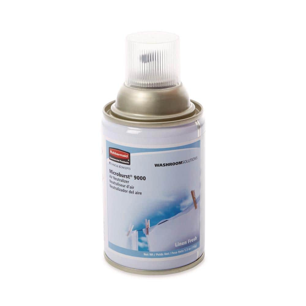 Rubbermaid Commercial Products 5.3 oz. Aerosol Linen Fresh TC Microburst 9000 Automatic Air Freshener Refill (4/Carton)