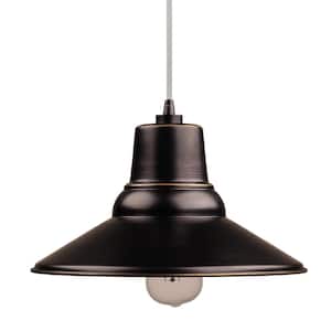Aria 12 in. 1 Light Imperial Black Motion Sensing Outdoor Pendant Light with Clear Glass and Incandescent