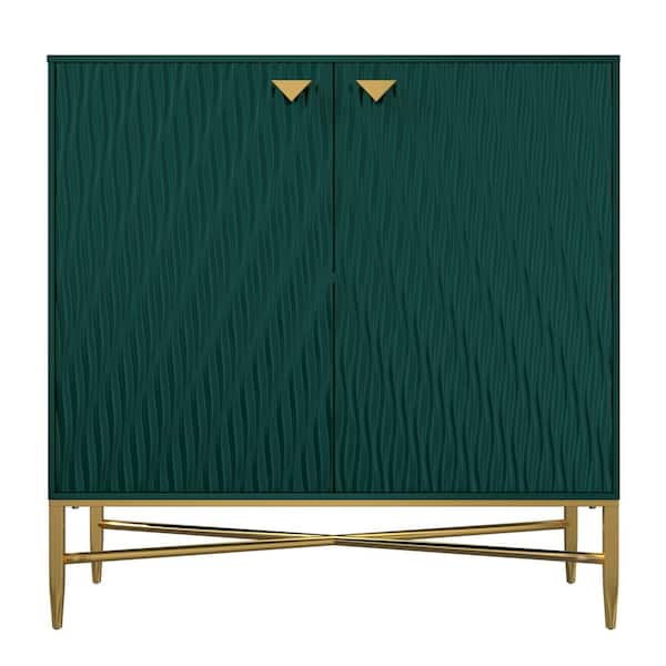 sumyeg Green 32.87 in. H 2-Door Accent Storage Cabinet with Adjustable Shelf