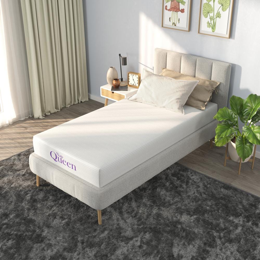NapQueen Twin Bamboo Charcoal Memory Foam Mattress, 12"