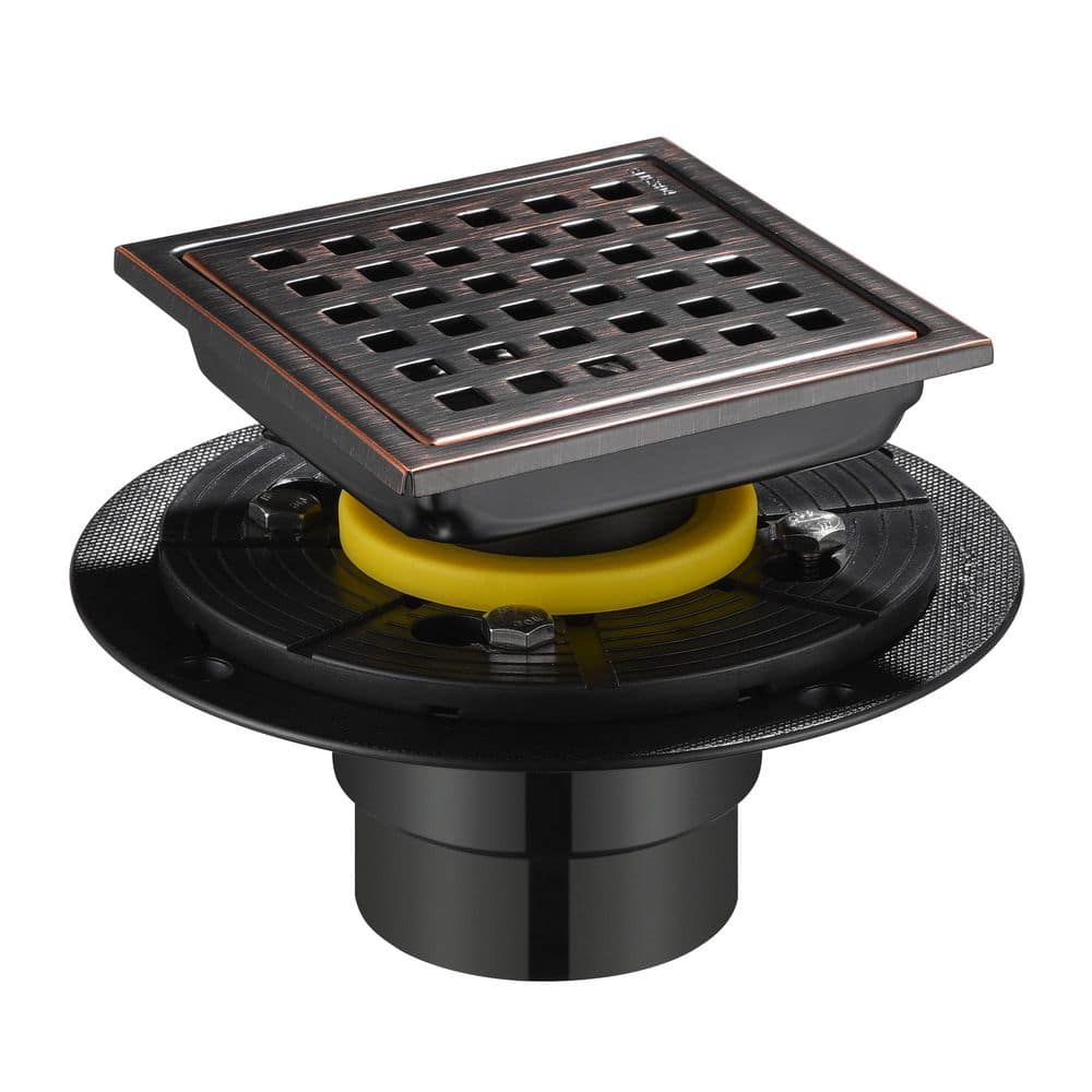 4 in. x 4 in. Stainless Steel Square Shower Floor Drain in Oil Rubbed Bronze price history on PriceWatchPro