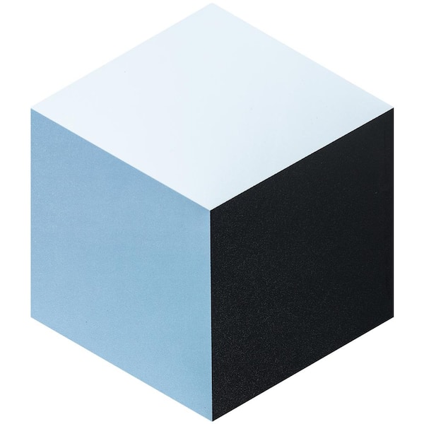 Blue and Black and White 12 MIL x 11.8 in. x 10.2 in. Water Resistant Peel and Stick Vinyl Flooring Tile 25 sq. ft./ Box