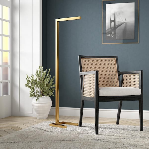 Meyer&Cross Malin 52 in. Brass Finish Standard Floor Lamp with