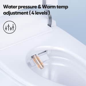 1/1.27 GPF Elongated Smart Toilet Bidet in White with Warm Water, Dryer, Night Light, Deodorization, Remote Control