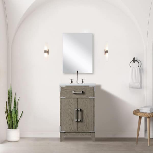 Fossa 20 in. Bath Vanity Cabinet without Top in Grey Oak Assembled