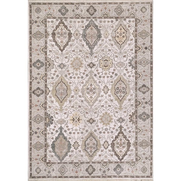 Mood Blue/Multi 2 ft. X 7 ft. 5 in. Oriental Indoor Area Rug