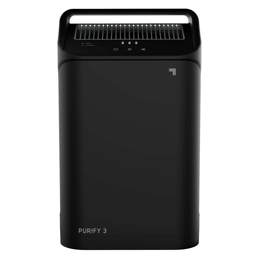 Black Portable HEPA Air Purifier with Odor Absorbing Filter