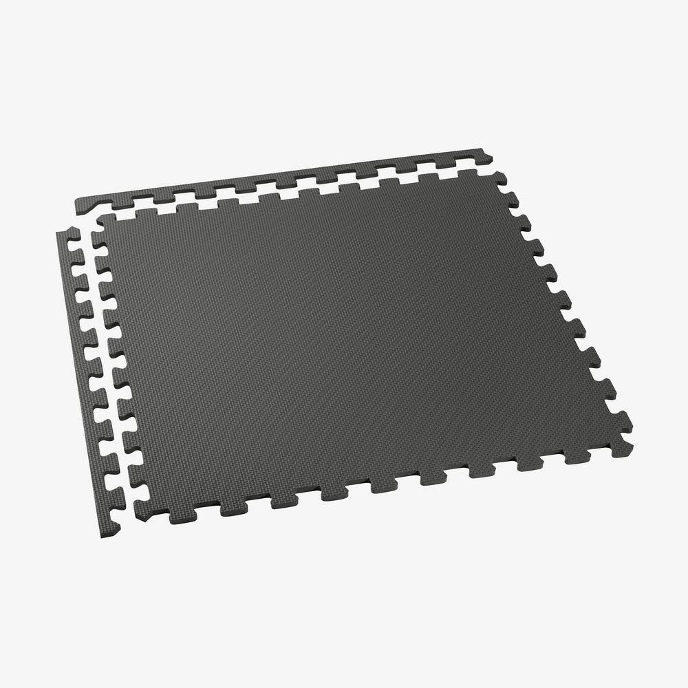 Charcoal Gray 24" x 24" EVA Foam Interlocking Gym Floor Tiles