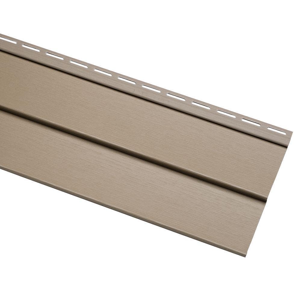 Ply Gem Progressions Double 4 in. x 150 in. Khaki Vinyl Siding PG40N4H ...