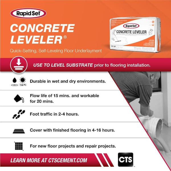 Rapid Set - 50 lb. Concrete Leveler Self-Leveling Underlayment