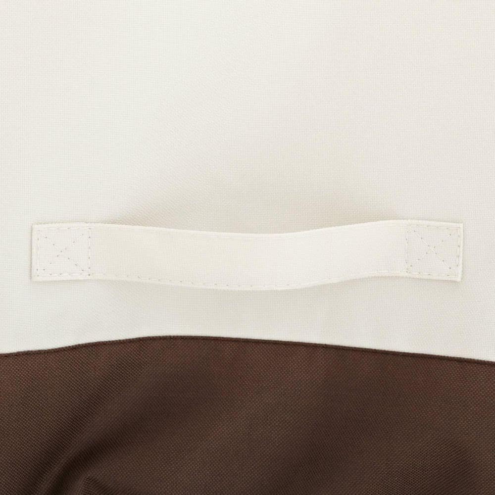 Beige and Brown Water Resistant Outdoor Patio Chair Covers, Set of 2