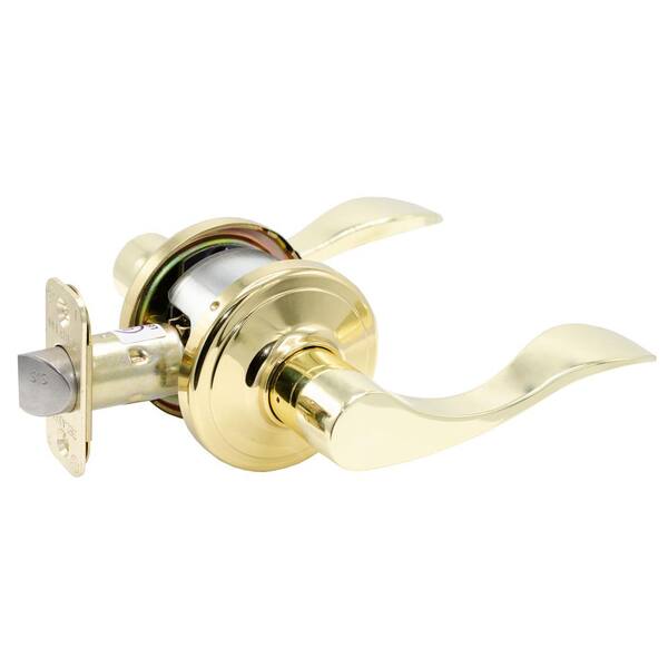 DELANEY HARDWARE Brass Grade 2 Lashbrook Passage (Hall/Closet) Lever ...