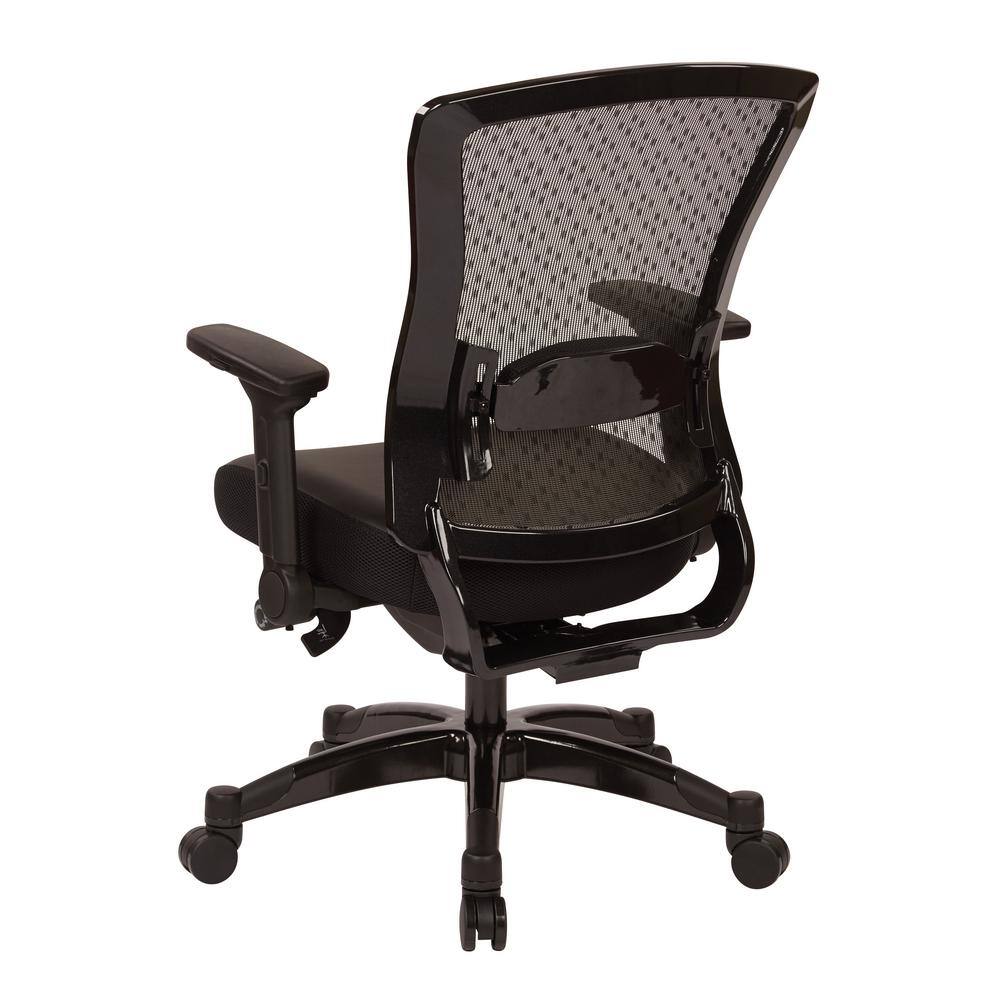Executive Gunmetal Adjustable Mesh & Leather Office Chair