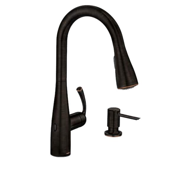 Essie Touchless 1-Handle Pull-Down Sprayer Kitchen Faucet with MotionSense Wave and Power Clean in Mediterranean Bronze