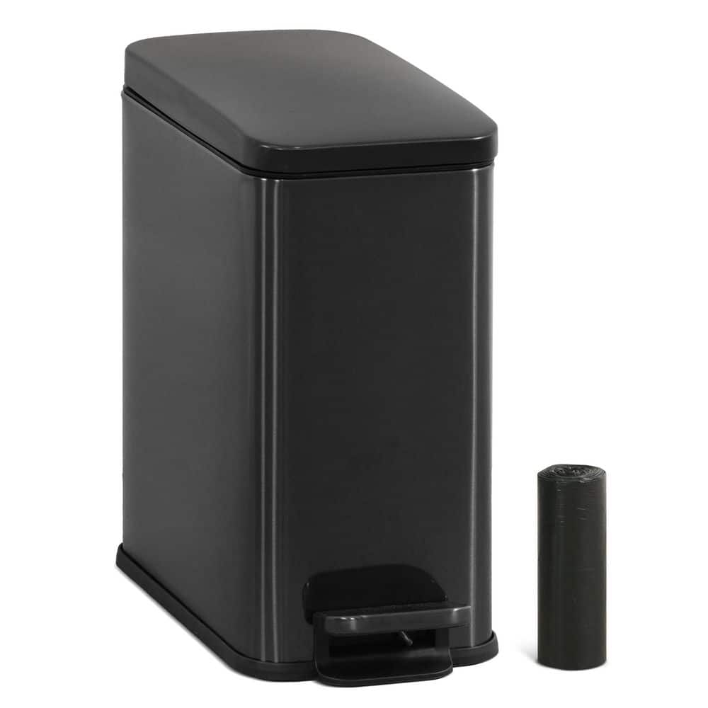 2.6 gal. Black Stainless Steel Metal Household Small Trash Can with Soft-Close Lid 10L price history on PriceWatchPro