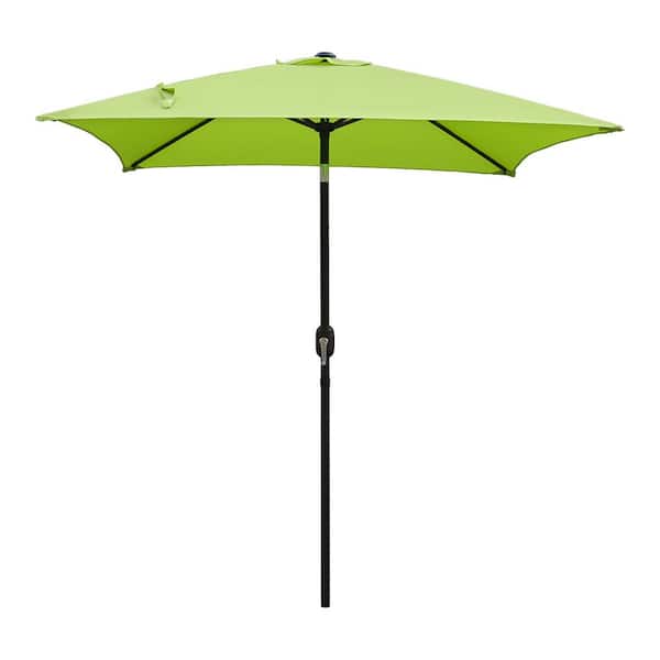 Maypex 6.5 ft. Steel Crank and Tilt Square Market Patio Umbrella in Green