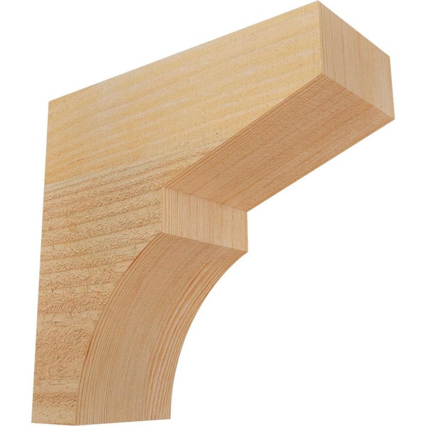 Ekena Millwork 4 in. x 10 in. x 10 in. Douglas Fir Monterey Rough Sawn Corbel