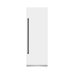 30 in. 16.7 cu. ft. Freezerless Column Refrigerator in Matte White with Graphite Gray Interior and Matte Black Accents