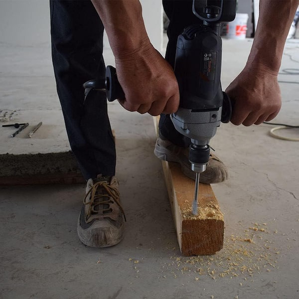 9 A Electric Corded Mixing Drill Machine with Spade Handle 1/2 in. Concrete Mud Mixer with 360° Rotation and Accessories