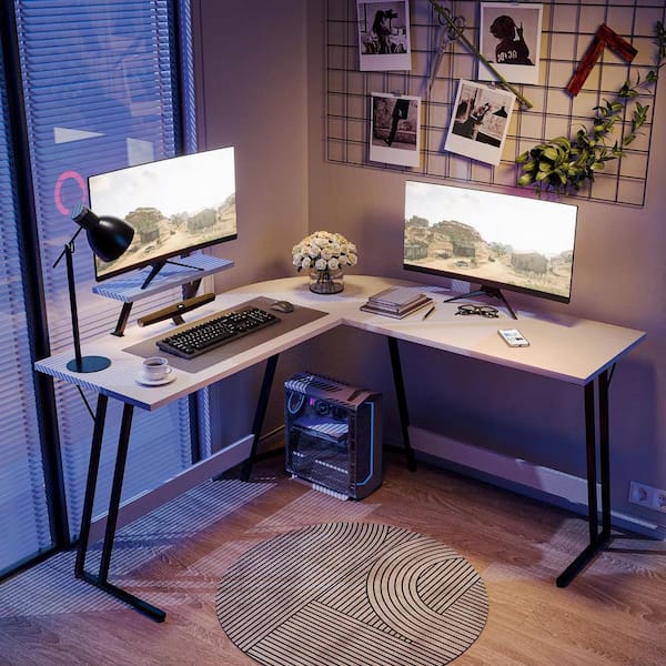 L Shaped Desk Corner Gaming Desk Computer Desk with Large Desktop Work Place