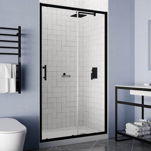 ANZZI Etzio Series 60 in. x 72 in. Framed Shower Door with TSUNAMI ...