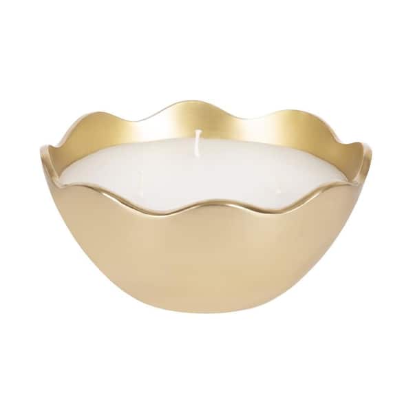 Alessia Gold Unscented Metal Three Wick Candle