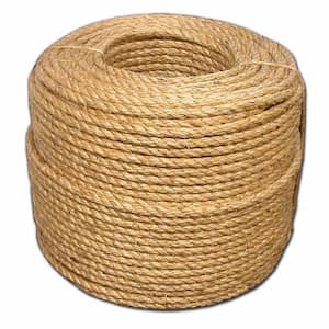 Everbilt 1/4 in. x 50 ft. Manila Twist Rope, Natural 73075 - The Home Depot