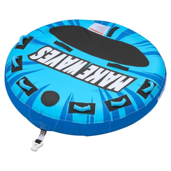 Towable Tubes for Boating, 62.8 in. Blue, 3-Person Inflatable Water Sport Tube with 510 lbs. Capacity, Towable