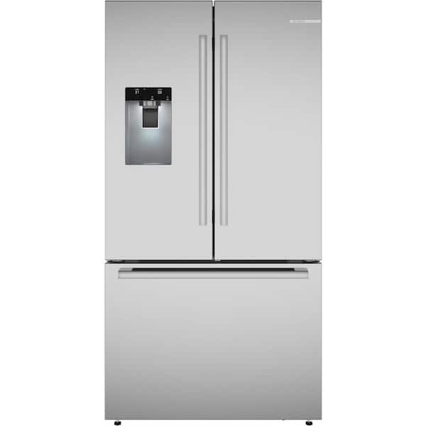 500 Series 36 in. 26 cu. ft. Smart Standard Depth French Door Refrigerator Stainless Steel, Fastest Ice Maker and Water