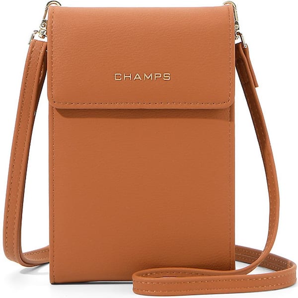 CHAMPS Tan RFID Blocking Smartphone Bag Tote Bag