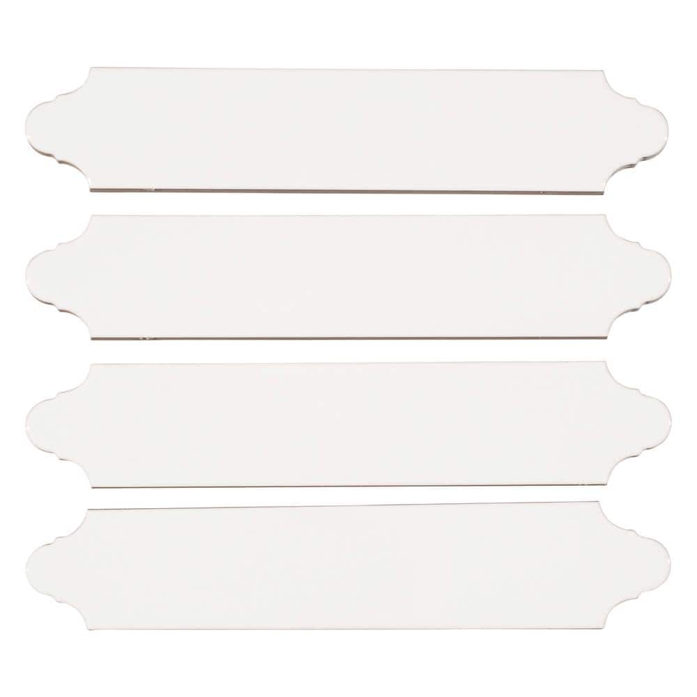 Concerto-Brassini Capella 2 in. x 9 in. Glossy Ceramic Lantern Wall Tile (8