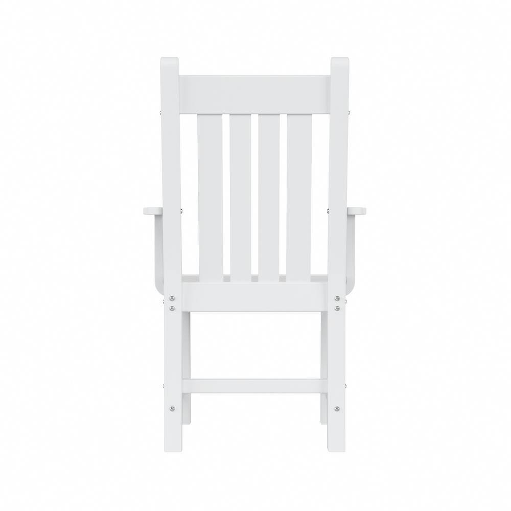 White Polywood Outdoor Dining Arm Chair
