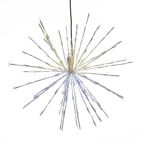 HOLIDYNAMICS HOLIDAY LIGHTING SOLUTIONS 24 in. Warm White and Pure White LED Dual Tone Christmas Spritzer