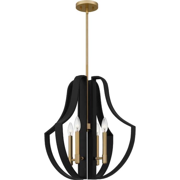 Quoizel Talia 4-Light Matte Black Pendant Light