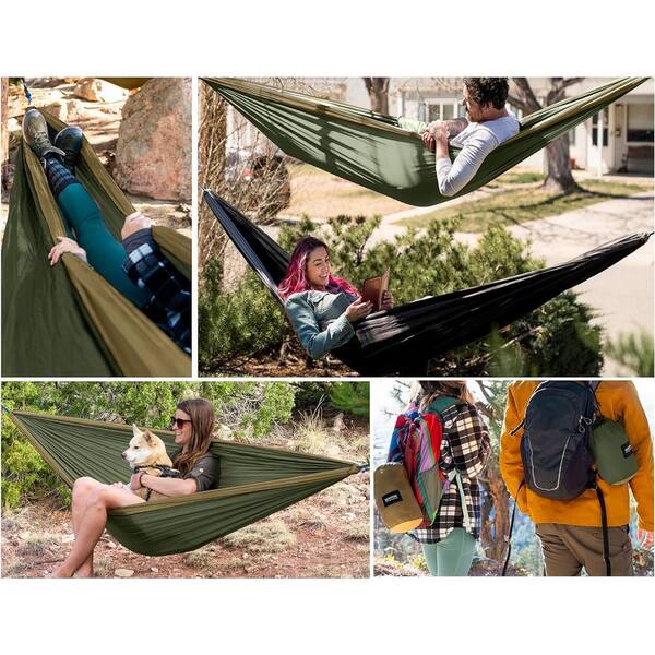 ITOPFOX Heavy Duty 120 Portable Hammock Bed Hammock in Olive