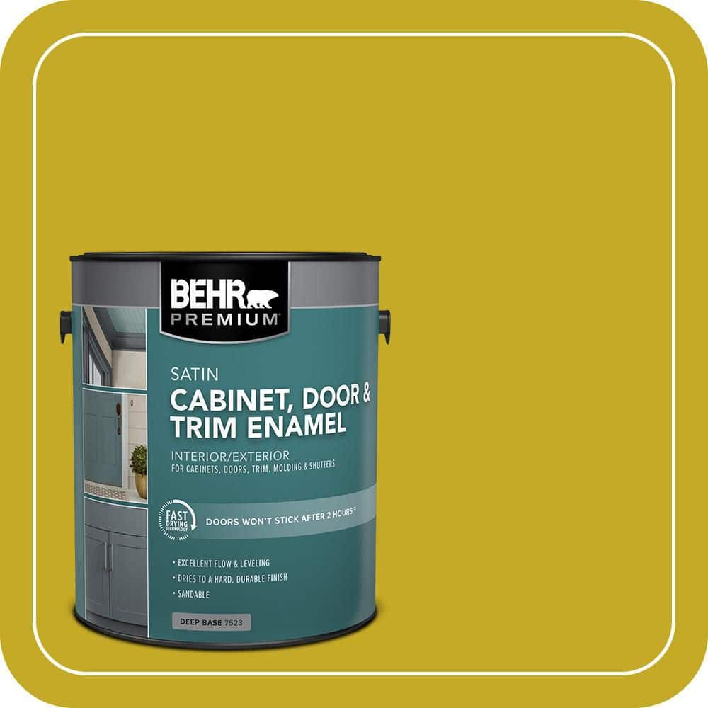 BEHR PREMIUM 1 gal. #HDC-MD-03 Citronette Satin Enamel Interior