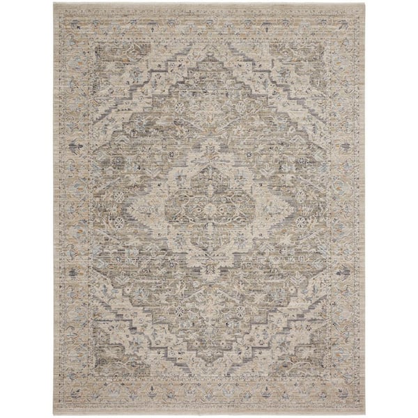 Lynx Ivory Taupe 12 ft. x 16 ft. All-over design Transitional Area Rug