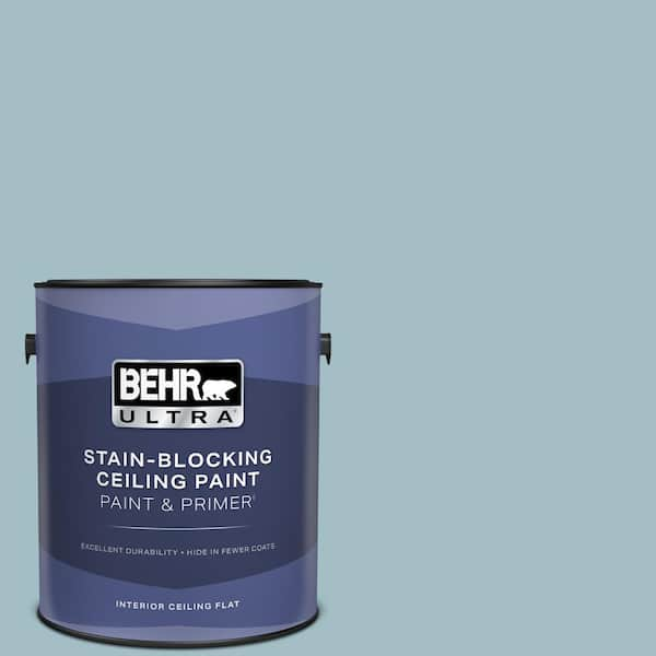 BEHR ULTRA 1 gal. #PPU13-11 Clear Vista Ceiling Flat Interior Paint & Primer