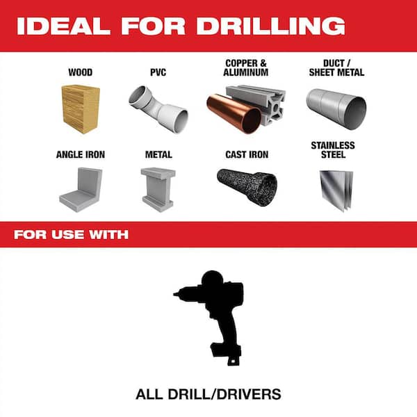 Milwaukee Cobalt Red Helix Drill Bit Set for Drill Drivers (6