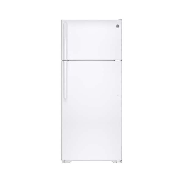 GE 17.6 cu. ft. Top Freezer Refrigerator in White, ENERGY STAR