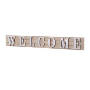 Modern Farmhouse "WELCOME" Wood and Metal Decorative Sign