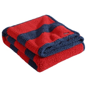 Lawndale Red Microfiber Throw Blanket