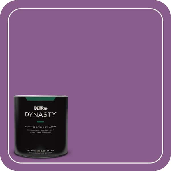 BEHR DYNASTY 1 qt. #670B-7 Candy Violet Semi-Gloss Enamel Interior Stain-Blocking Paint and Primer