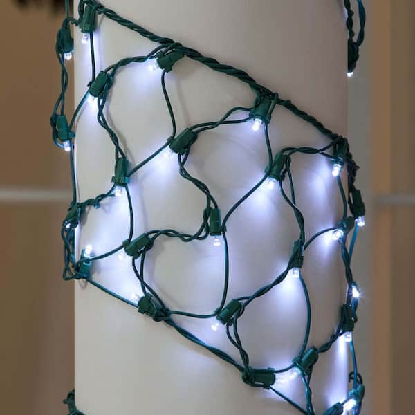 150 Count Cool White Ribbon Concave LED Net Lights