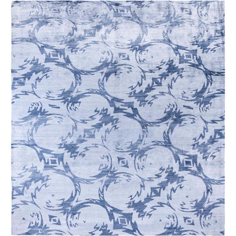 Modern-Contemporary Gray 9 X 12 Hand-Knotted Silk Indoor Area Rug price history on PriceWatchPro