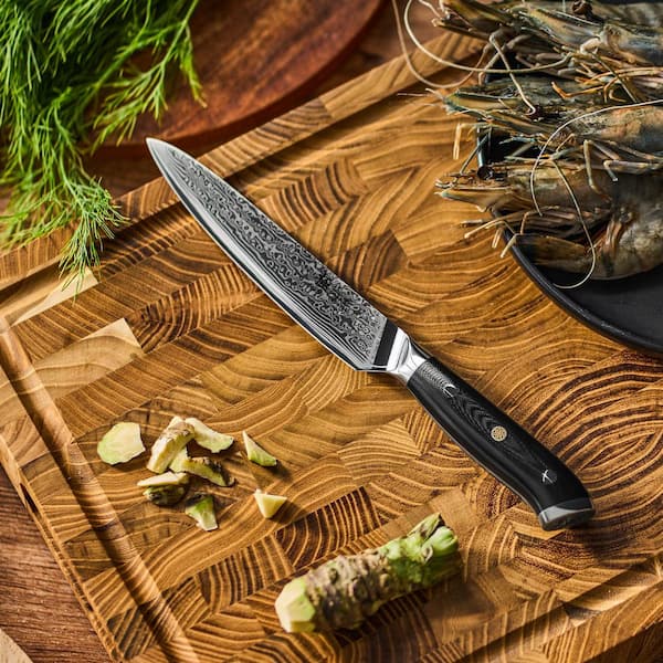 KYOKU Utility Knife, Shogun Series 6 in. Japanese VG10 Damascus